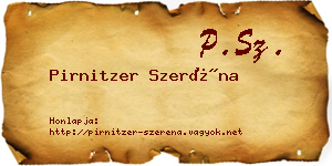 Pirnitzer Szeréna névjegykártya